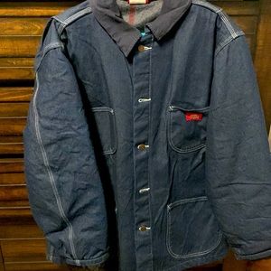 Dickies Blanket Lined Denim Chore Coat - large